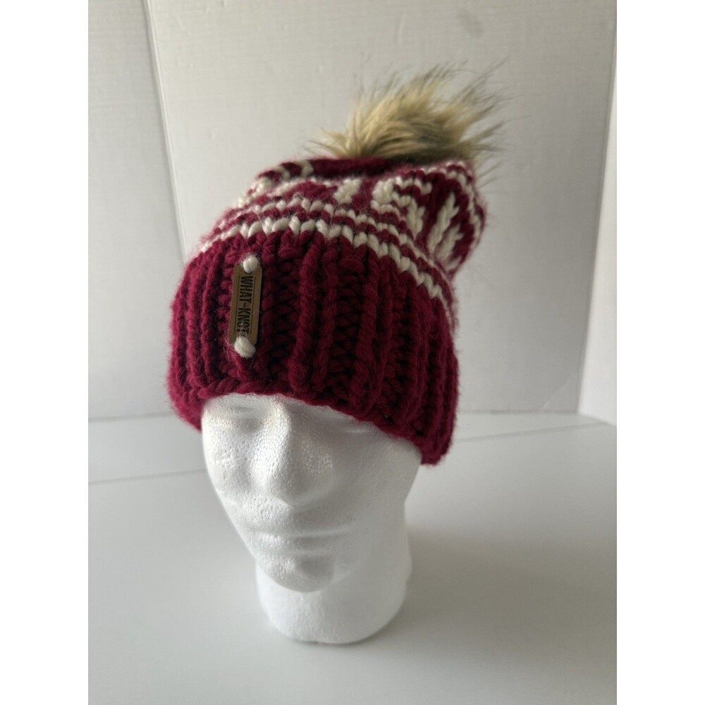 Wisconsin What Not Women's Winter hat Beanie Pom Pom